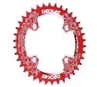 Monocorona MTB 94 + 96 BCD Ruota di Catena della Bicicletta Rotonda/Ovale 32T 34T 36T 38T MTB della Bici della Corona Corone per Bicicletta(32T,9496bcd Oval Red)
