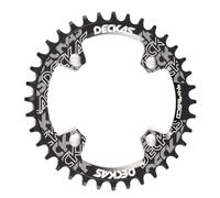 Monocorona MTB 94 + 96 BCD Ruota di Catena della Bicicletta Rotonda/Ovale 32T 34T 36T 38T MTB della Bici della Corona Corone per Bicicletta(36T,9496bcd Round Black)
