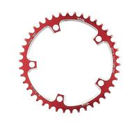 Monocorona MTB Pignone for Bicicletta a Catena Larga e Stretta 130BCD 38T/40T/42T/44T/46/48/50/52 54/56T/58T L'auto da Corsa Professionale è progettata(42T Red And Screw)