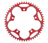 Monocorona MTB Pignone for Bicicletta a Catena Larga e Stretta 130BCD 38T/40T/42T/44T/46/48/50/52 54/56T/58T L'auto da Corsa Professionale è progettata(52T Red And Screw)