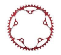 Monocorona MTB Pignone for Bicicletta a Catena Larga Stretta 38T/40T/42T/44T/46/48/50/52 54/56T/58T Corona Bici (Color : Red 48T, Size : 130 BCD)