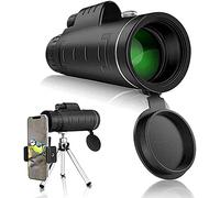 Monoculare ad alta potenza 40X60 per adulti di birdwatching con supporto per smartphone e prisma per treppiede per animali selvatici, campeggio, viaggi in natura, telescopio monoculare -