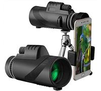 Monoculare ad alta potenza 40X60 per adulti di birdwatching con supporto per smartphone e prisma per treppiede per animali selvatici, campeggio, viaggi in natura, telescopio monoculare -