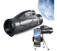 Monoculare aggiornato - - Monoculare HD ad alta potenza 80 x 200 con supporto per smartphone e treppiede Monoculare impermeabile per birdwatching, campeggio, escursionismo Vita interessante
