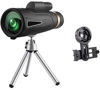 Monoculare compatto 10x50 con obiettivo FMC prisma BAK4 ad alta potenza con adattatore per smartphone e treppiede per il birdwatching in viaggio