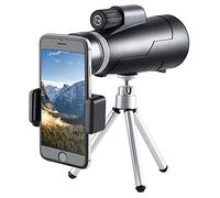 Monoculare impermeabile HD 12X50 con supporto per smartphone, treppiede, binocolo con prisma BAK4, grande lente oculare, cannocchiale da osservazione per la caccia per adulti, birdwatching, caccia al