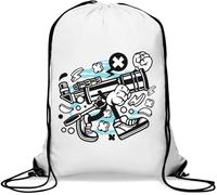 Monoculare Let's Look at The Stars Astronomy Gym Sack Casual Drawstring Bag Bianco