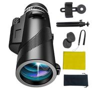 Monoculari per adulti Telescopio monoculare ad alta potenza per smartphone | Telescopio portandosi con ingrandimento 80x - Accessori portatili per l'all'aperto in campeggio in montagna