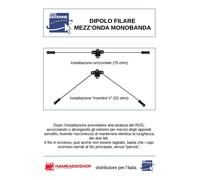MONODIP-11 Dipolo filare 1/2 onda banda 11 metri