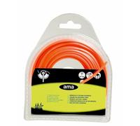AMA Monofilo Arancione per Decespugliatore - Sezione Quadrata Diametro 3,3 mm, Lunghezza 9 m, Modello Handi Pack