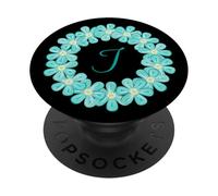 Monogram J Initial Lei ha ispirato il design Pretty Circle PopSockets PopGrip Adesivo