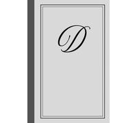 Monogram notebook with letter "D": Personalized Touch - Stylish notebook featuring the bold initial ”D”.: Versatile Use - Ideal for journaling, note-taking, creative writing, daily lists or Diary.