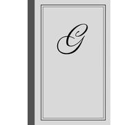 Monogram notebook with letter "G": Personalized Touch - Stylish notebook featuring the bold initial ”G”.: Versatile Use - Ideal for journaling, note-taking, creative writing, daily lists or Diary.