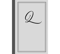 Monogram notebook with letter "Q": Personalized Touch - Stylish notebook featuring the bold initial ”Q”.: Versatile Use - Ideal for journaling, note-taking, creative writing, daily lists or Diary.