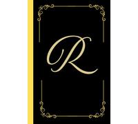 Monogram notebook with letter "R": Personalized Touch - Stylish notebook featuring the bold initial ”R”.: Versatile Use - Ideal for journaling, note-taking, creative writing, daily lists or Diary.