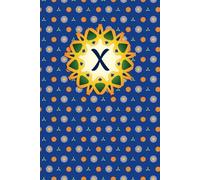 Monogram X Graph Grid Paper Notebook: Blue Journal with Personalized Design from an Initial Letter X Numbered Pages, Page with Rulers, Space to Add Dates, Checklist Pages, Index Section