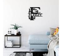 Monogramma a lettera spessa, monogramma in metallo personalizzato, regalo di nozze. Segno di nome di famiglia, segno di nome all'aperto, anniversario, segno di cognome, porta d'ingresso