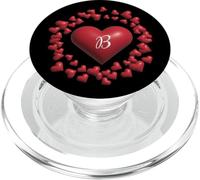Monogramma B - Corona a forma di cuore Design v2 PopSockets PopGrip per MagSafe