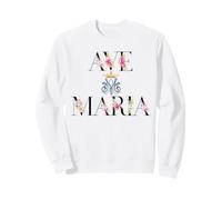 Monogramma Cattolico Ave Maria Marian Felpa