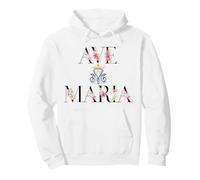 Monogramma Cattolico Ave Maria Marian Felpa con Cappuccio