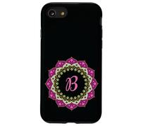 Monogramma lettera B iniziale Mandala ispirato per donne uomini Custodia per iPhone SE (2020) / 7/8