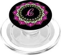 Monogramma lettera C iniziale Mandala ispirato per donne uomini PopSockets PopGrip per MagSafe