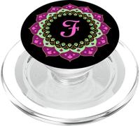 Monogramma lettera F iniziale Mandala ispirato per donne uomini PopSockets PopGrip per MagSafe