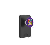 Monogramma N in pezzi di puzzle multi colore V2 PopSockets PopWallet per MagSafe