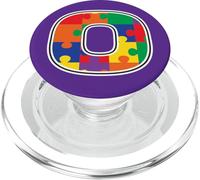 Monogramma O in pezzi di puzzle multi colore V2 PopSockets PopGrip per MagSafe