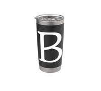 Monogramma retrò lettera B per la moglie dell'allenatore e la mamma sportiva Bicchiere termico in acciaio inox doppia parete