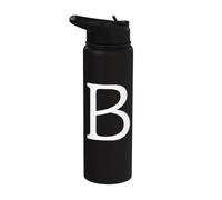 Monogramma retrò lettera B per la moglie dell'allenatore e la mamma sportiva Stainless Steel Insulated Water Bottle