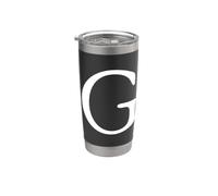 Monogramma retrò lettera G per la moglie dell'allenatore e la mamma sportiva Bicchiere termico in acciaio inox doppia parete