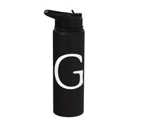 Monogramma retrò lettera G per la moglie dell'allenatore e la mamma sportiva Stainless Steel Insulated Water Bottle