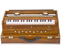 Monoj K Sardar MKS, Harmonium, in USA, qualità da concerto, pieghevole, speciale doppia canna, colore naturale, 9 stop, 3 1/2 ottave, borsa imbottita, libro, strumento musicale indiano (PDI-167)