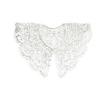 MONOJLY colletto falso, colletto in pizzo, da donna, colletto falso, allacciatura, ricamo, collare, colletto in hanfaux, colletto rimovibile per abito