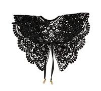 MONOJLY - Colletto finto, colletto in pizzo, da donna, colletto con lacci, ricamo, colletto, colletto Hanfu finto, colletto staccabile per abito