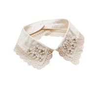 MONOJLY Colletto finto per donna, rimovibile, per camicia, colletto finto, perle, pizzo, decorazione, donna, pizzo, FAL
