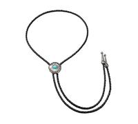 MONOJLY Cravatta west-vintage bolo boy, cravatta da cowboy, cravatta bolo turchese, cravatta nativa americana bolo da uomo, cravatta da cowboy, bolo occidentale, Nero , 108cm