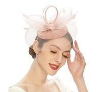 MONOJLY Elegante cappello fascinator da donna, per cocktail e tea party, squisito copricapo francese per matrimoni