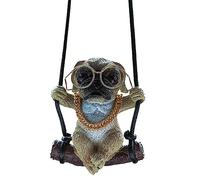 MONOJLY Simpatico Cane retrovisore per Auto Ciondolo Altalena Animale Cucciolo Ornamento Appeso Portachiavi Pendenti Ornamenti Interni Auto