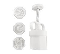 MONOJLY Spessore regolabile Moon Cake Mold 50g Eid Mubarak Cookie Stamps Set Pressa Mano