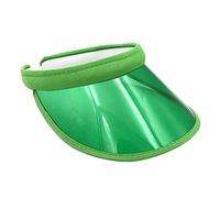 MONOJLY Visiere trasparenti in plastica colorata trasparente SunVisor Protezioni UV Visiere da donna Cappello da donna Cappello da sole estivo Visiere da golf, Verde, 7 1/8-7 3/8