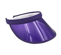 MONOJLY Visiere trasparenti in plastica colorata trasparente SunVisor Protezioni UV Visiere da donna Cappello da donna Cappello da sole estivo Visiere da golf, Viola, 7 1/8-7 3/8