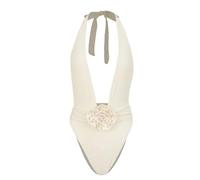 Monokini da donna alla moda asimmetrico con accento rosetta - Costumi da bagno vintage, Wd0948w1, L