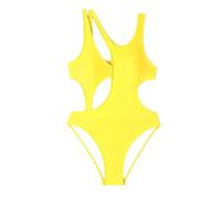 Monokini patchwork giallo da donna - costume da bagno push up coppe, Giallo, L