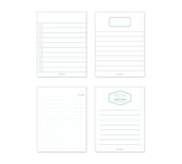 Monolike Memopad Basic Line B Set - 4 confezioni, 4 diversi disegni, 100 fogli per blocco, totale 400 fogli, blocco note, blocchi per appunti