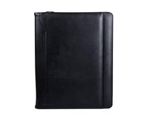 monolith 2000002945 - Cartella da conferenza per tablet in nero, cartella portadocumenti in similpelle, cartella portadocumenti con blocco DIN A4 incluso