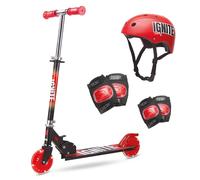 MONOPATTINO 2 RUOTE IGNITE COMBO PACK FLOW RED CON CASCO E PROTEZIONI INCLUSI