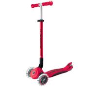 Monopattino 3 Ruote Bambini Pieghevole Regolabile Ruote LED Rosso Nero