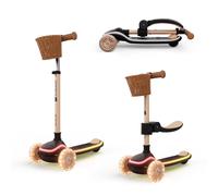 Monopattino a tre ruote con LED RAKET UP beige